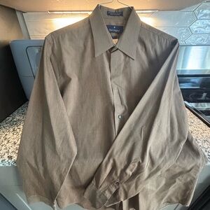 Van Heusen Brown Men's Dress Shirt